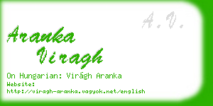 aranka viragh business card